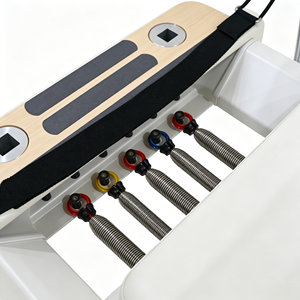 Máquina de <span class=keywords><strong>Pilates</strong></span> Reformer de Aleación de Aluminio Blanca con Riel Completo Ajustable para Yoga, <span class=keywords><strong>Pilates</strong></span>, Estudio, Uso Doméstico y Ejercicio Corporal - Product Image 6