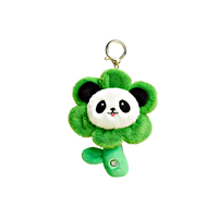 Porte-clés en peluche personnalisé en coton PP, motif ours en peluche mignon de dessin animé, anti-stress