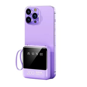 เครื่องชาร์จพกพาใหม่ ปี 2024 ความจุ 10000 มิลลิแอมป์ แบตสำรองขนาดเล็ก ชาร์จเร็ว พร้อมหน้าจอ LED และสายชาร์จในตัว สำหรับโทรศัพท์มือถือ - Product Image 2