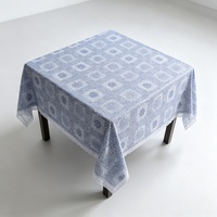 Nappe Imprimée Imperméable en PE, Motif Carreaux de Cuisine Bleus, Housse de Table Jetable pour Table à Manger Domestique, Personnalisation Usine