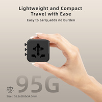 Adaptateur de voyage universel Wontravel 3AC avec prises de haute qualité, fusible 10A, QC3.0, convertisseur de prise EU/US/AU/UK pour ordinateur portable et appareil photo