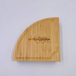 Cadeaux de Noël grande planche d'épicerie bambou Charcuterie <span class=keywords><strong>fromage</strong></span> coupe planche pivotante <span class=keywords><strong>plateau</strong></span> de service bloc à découper avec ensemble de couteaux 2/3 - Product Image 3