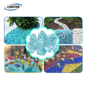 Bloc de <span class=keywords><strong>verre</strong></span> coloré irrégulier de vente chaude grandes roches de <span class=keywords><strong>verre</strong></span> de scories pour <span class=keywords><strong>la</strong></span> décoration de paysage de jardin - Product Image 5