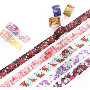 Washi ชุดเทปกาวสำหรับทาสีทองมีหลายสีโลโก้