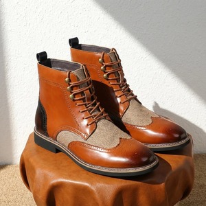 Botas de Piel Auténtica para Hombre 2026, Antideslizantes, de Piel de Vacuno Negra, de Media Caña, con Suela Suave y Gruesa - Product Image 3