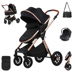 Poussette de luxe 3 en 1 avec porte-bébé et siège de voiture, style oeuf, système de voyage, vente en gros - Product Image 1