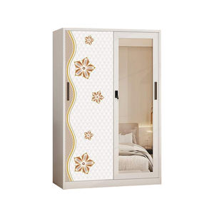 <span class=keywords><strong>Armadio</strong></span> Guardaroba Spogliatoio a 2 <span class=keywords><strong>Ante</strong></span> <span class=keywords><strong>Scorrevoli</strong></span> in Acciaio con <span class=keywords><strong>Specchio</strong></span> Mobile Contenitore Stampato per Arredamento Casa <span class=keywords><strong>Camera</strong></span> <span class=keywords><strong>da</strong></span> <span class=keywords><strong>Letto</strong></span> - Product Image 1