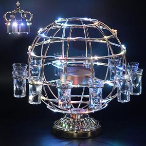 Support à verres à liqueur en forme de globe lumineux à LED, capacité de 12 verres, décoration de bar, présentoir à verres à liqueur - Product Image 3