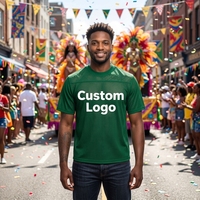 T-shirt en maille personnalisé pour homme, idéal pour le Carnaval, les fêtes, le streetwear, vente en gros, OEM, ODM, impression de logo personnalisé, respirant