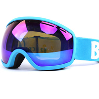 Lunettes de ski anti-buée à double lentille avec protection UV400, coupe-vent, pour hommes et femmes, pour les sports d'hiver en plein air