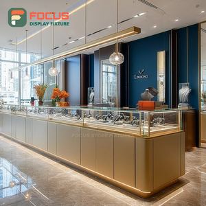 Modern Commercial Retail Jewelry Display Counter Wood <b>Frame</b> Mall Counter Jewelry Cabinet - Product Image 5