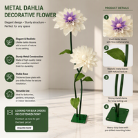 Bunga Dahlia Artifisial Real Touch Berkualitas Tinggi Grosir untuk Dekorasi Pernikahan, Rumah, dan Pengaturan Adegan