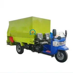 hot sale cattle and sheep electric automatic feeding vehicle cattle and sheep three-wheel spreader poultry spreader