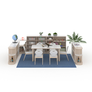 Juego de Muebles Interactivos para Jardín de Infancia Montessori, Muebles de Madera para Preescolar, Guardería, Aula, Mesa y Sillas - Product Image 5