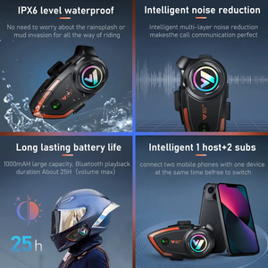 Casque <span class=keywords><strong>moto</strong></span> équitation sans fil Blue tooth casque musique <span class=keywords><strong>cardo</strong></span> interphone casques mains libres pour ski casque écouteur - Product Image 6