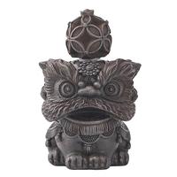 Ornements décoratifs rétro faits à la main en fonte antique, motif Danse du Lion, pour la maison, le bureau, la table à thé, le bureau - Création culturelle chinoise
