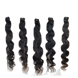 100% vierge naturel noir Bodywave Extensions en gros brut indien Temple cheveux humains Style droit et non transformé - Product Image 1
