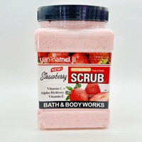 Gommage Visage et Corps à la Fraise et au Café pour Éliminer les Peaux Mortes, Éliminer les Points Noirs, Nettoyer, Éclaircir et Hydrater.
