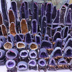 Tự nhiên Brazil tím thạch anh tím <span class=keywords><strong>geodes</strong></span> Cặp Thạch anh tím pha lê cánh bướm hang lỗ Đá Thạch Anh thủ công mỹ nghệ cho trang trí nội thất - Product Image 6