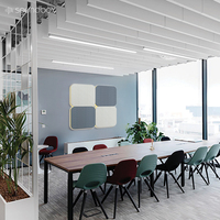 Soundbox déflecteur plafond insonorisation feutre panneau acoustique salle de travail éliminant les échos panneaux sonores