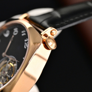 2026 New Arrival Rose Gold Tone Cushion Case Tourbillon Automatic <b>Watch</b> Men Black Dial Mechanical <b>Watch</b> With Leather Strap - Product Image 4