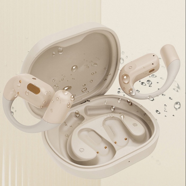 Open Ear Sports Wireless Headphones Rotating Earhooks ENC IPX4 Waterproof 30H Battery Digital Display for 5.3 Touch