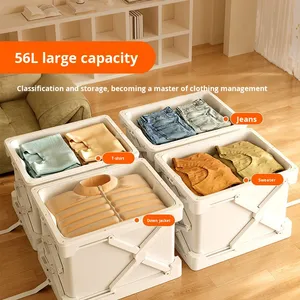 กล่องเก็บของพลาสติกแบบพับได้ ป้องกันเชื้อรา กันความชื้น ความจุขนาดใหญ่ - Product Image 5