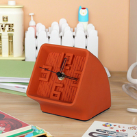 Haute qualité Durable Orange carré béton organisateur quotidien maison numérique enfants petit réveil Table chambre décoration articles
