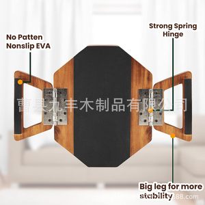Jiufeng Wooden <b>Sofa</b> <b>Tray</b> Irregular Shape Foldable Armrest Snack <b>Tray</b> For Lazy <b>Sofa</b> Storage Box - Product Image 2