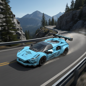 نموذج سيارة سباق بلاستيكية PB8856 بمقياس 1:32 للتجميع والديكور، هدية للأطفال، متوفرة للبيع بالجملة عبر الحدود - Product Image 5