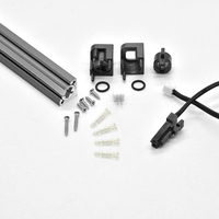 W10 * H10mm Angle de lampe d'armoire en alliage d'aluminium réglable avec éclairage doux Surface anodisée T5 Installation d'angle