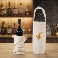 Sac fourre-tout en toile personnalisé pour bouteille de vin, emballage cadeau de luxe réutilisable pour la promotion des vignobles et la vente au détail, boutique de détail, épicerie