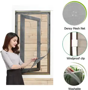 Custom Made Self-Adhesive Curtain Screen Protector DIY Magnetic Window Screen Mesh Net