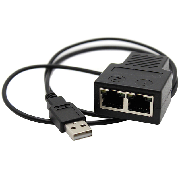 Gigabit High Speed RJ45 LAN Network Switch for CAT 5 6 7 8 Internet Cable, 1 in 2 Out Support 2 Devices Working at the SAME Time