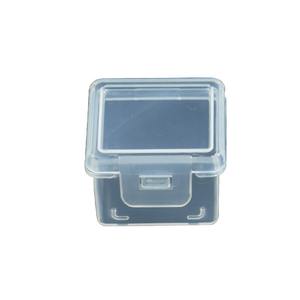 Caja de almacenamiento de plástico cuadrada en miniatura, compartimento único con tapa transparente para joyería, componentes de anzuelos de pesca - Product Image 2