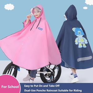 Impermeable para Niños con Visera Transparente Desmontable, Reutilizable, Anti-Tormenta, con Guantes, Espacio para Mochila Escolar - Product Image 3