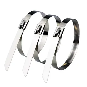 Stainless Steel Metal Cable Ties High Quality Ball Lock Self-locking Metal Stainless Steel Cable Strap Tie