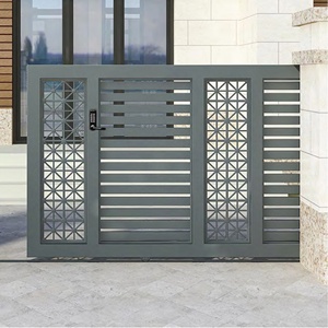 Gran oferta, puerta corredera automática eléctrica para jardín de Villa, entrega rápida, puerta <span class=keywords><strong>Exterior</strong></span> inteligente para casa, puerta de Metal para patio, Material personalizado - Product Image 4