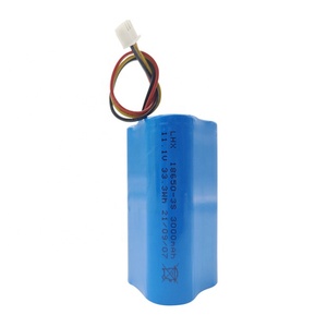 แบตเตอรี่ลิเธียมไอออนรูปสามเหลี่ยม 18650 3S 11.1V 3000mAh 12V 3S1P พร้อมแผงวงจรป้องกัน/NTC และขั้วต่อ JST XHR-3P - Product Image 1