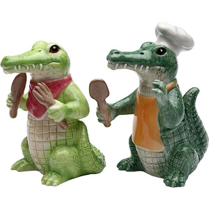 Salière et poivrière en <span class=keywords><strong>Alligator</strong></span> peint à la main - Product Image 1
