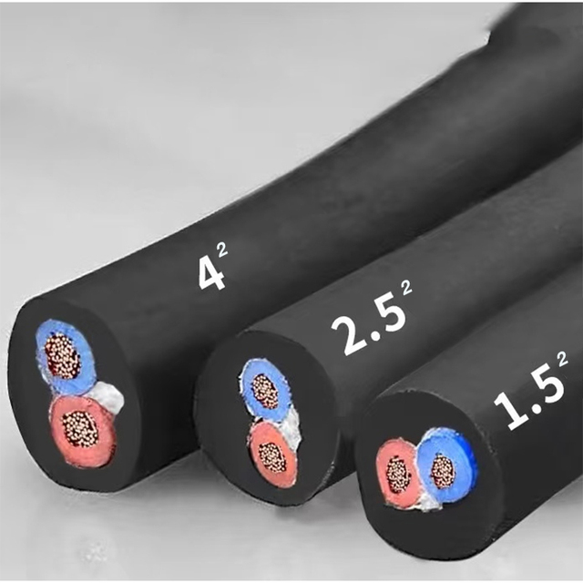 Flexible Copper Rubber Sheathed Low Voltage Construction Use 2/3/4 Core Power Cables