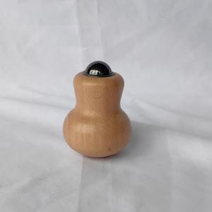 Edelstahl-Kugel-Wärmemassageroller mit Holzgriff, Kürbisform, Jade für das Gesicht, Musikfunktion - Product Image 3