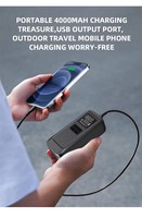 NEWO LP17-A Compresseur d'air miniature 18L/min avec batterie 22,2Wh, technologie d'arrêt automatique pour véhicules et sports