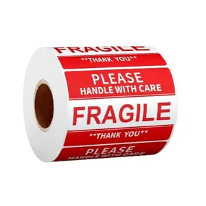 2" x 3" Fragile Stickers for Shipping and Moving "Please Handle with Care Fragile Thank You" Do Not Drop, Warning Stick
