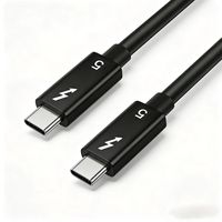 Kabel Data Thunderbolt 5 Bahan Aluminium Alloy 80G Transfer Kecepatan Tinggi 240W Pengisian Cepat Output Video 16K Dual Type-C PVC Berkualitas Tinggi