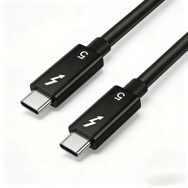 Thunderbolt 5 Aluminum Alloy Data Cable 80G High-speed Transfer 240W Fast Charging 16K Video Output Dual Type-C High Quality PVC