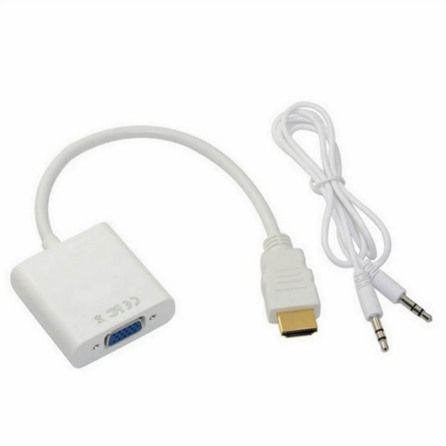 HD 1080P HDMI to VGA Cable Converter With Audio Output 1080P HDMI Male to VGA Female Converter Adapter for Tablet Laptop PC TV