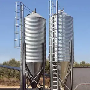 Silo de grano de acero galvanizado de alta calidad 5T, Silo de alimentación Muhe para granjas, plantas de fabricación, uso doméstico con buen precio