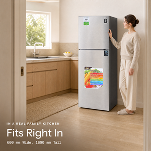 Frigorifero a <span class=keywords><strong>Doppia</strong></span> <span class=keywords><strong>Porta</strong></span> da 368L a Basso Consumo Energetico, Silenzioso con Congelatore Superiore per Casa e Cucina Familiare - Product Image 6