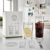 Mug de voyage réutilisable, écologique, anti-fuite, pour boissons froides, verre à café glacé avec couvercle